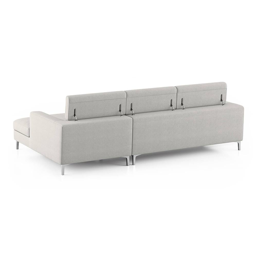 Chelsea Right Aligned 3 Seater Sectional Fabric Sofa (Vapour Grey)