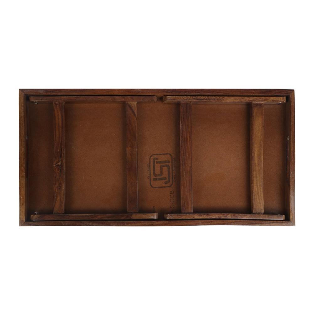Khamma Ghanni Solid Wood Bookshelf and Serving Tray In Multicolour