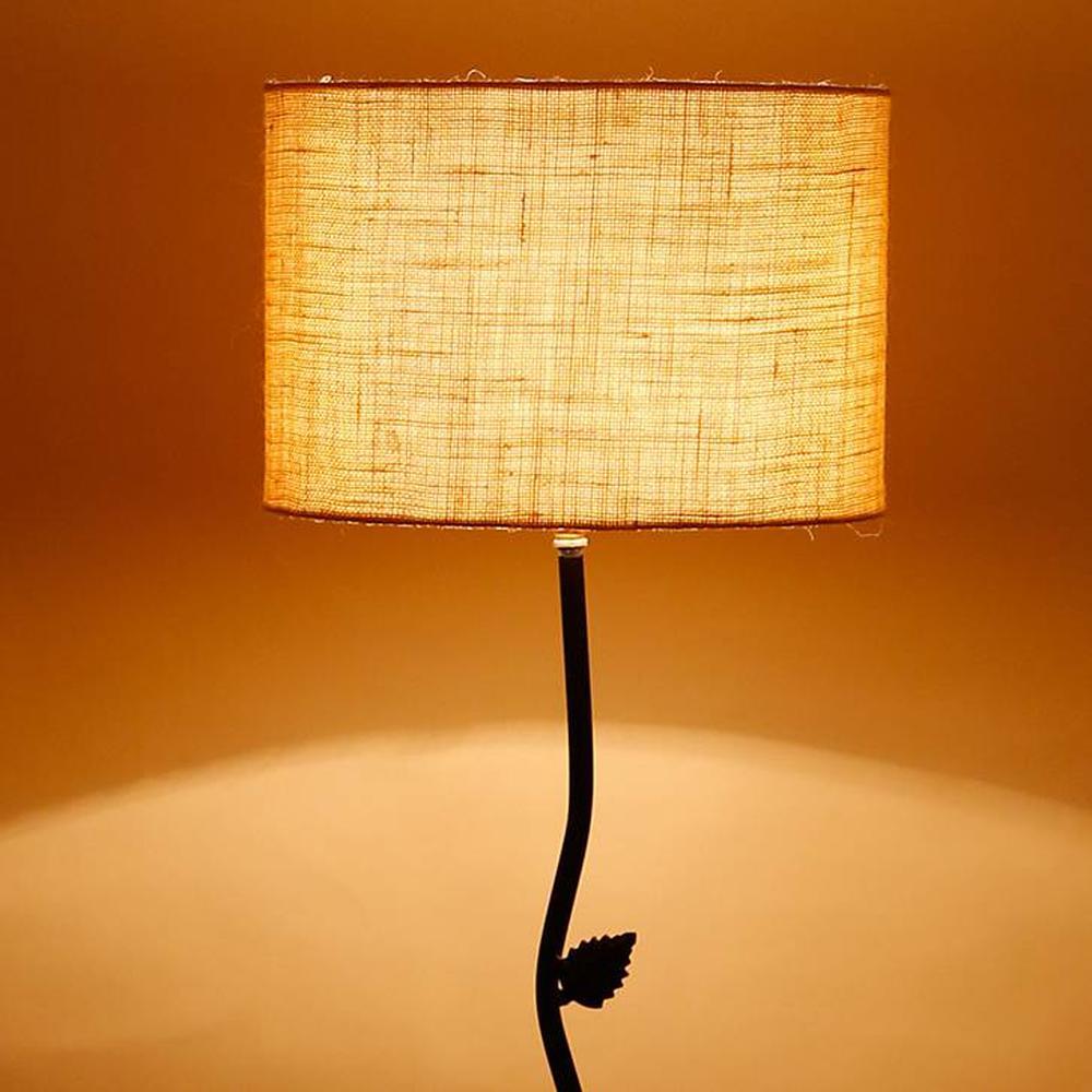 Felicia White Cotton Shade Floor Lamp