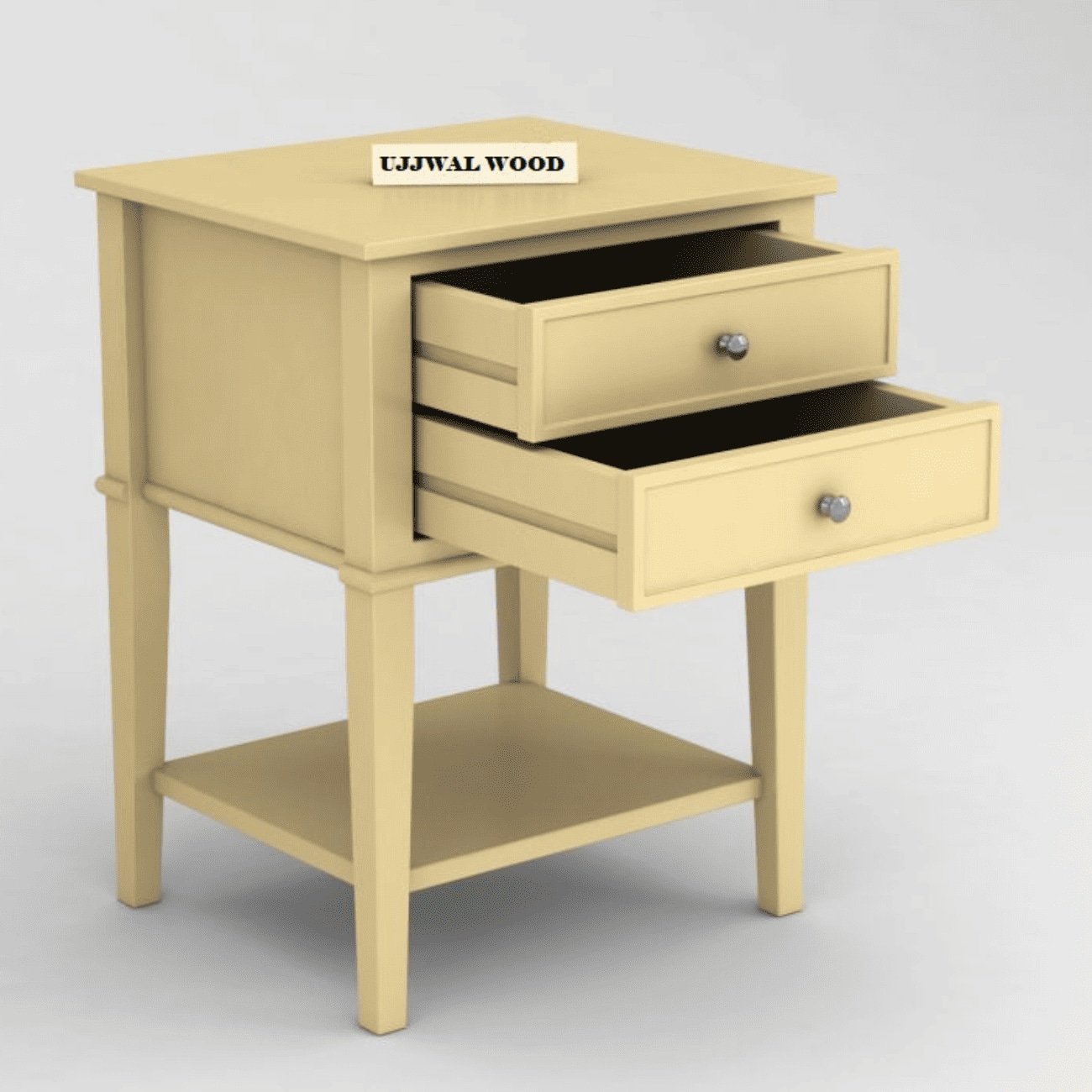 Haze Mango Wood Side and End Table in Yellow Finish