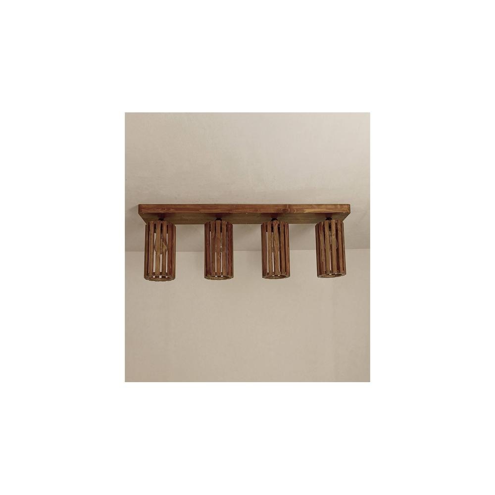 Casa Brown Solid Wood Ceiling Light