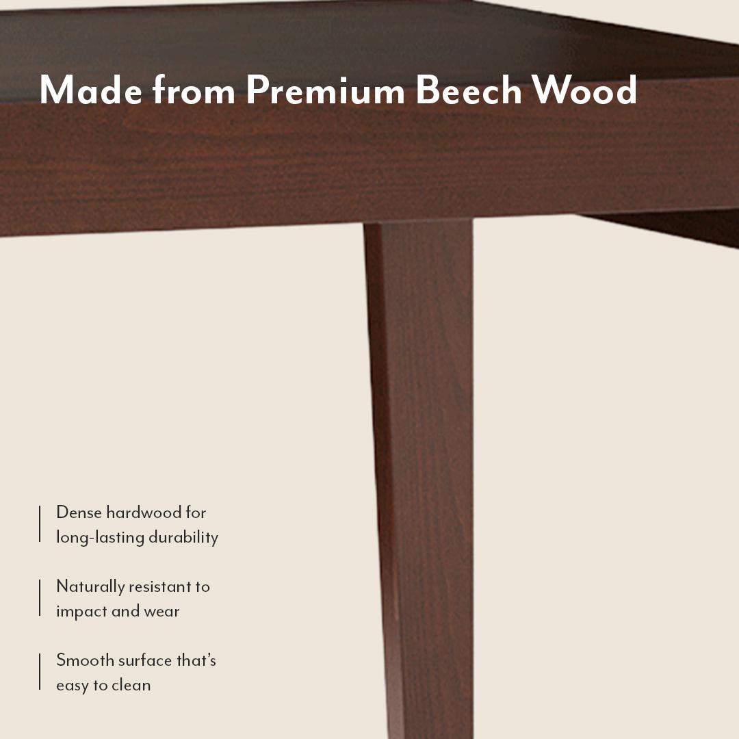 Murphy 6 Seater Dining Table In Dark Walnut Finish