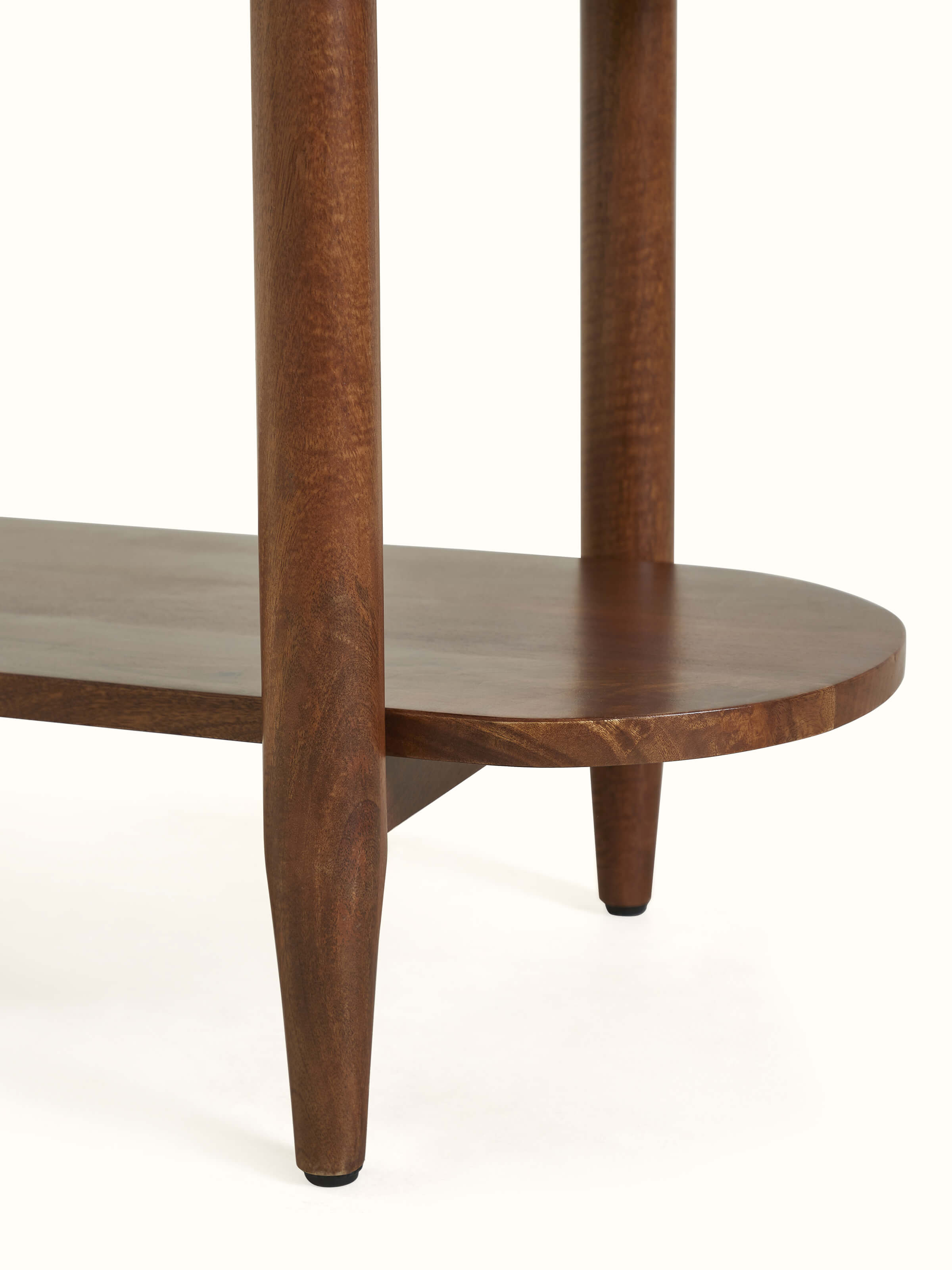 Detail shot of Pacchikari Mango Wood Walnut Finish Book Shelf