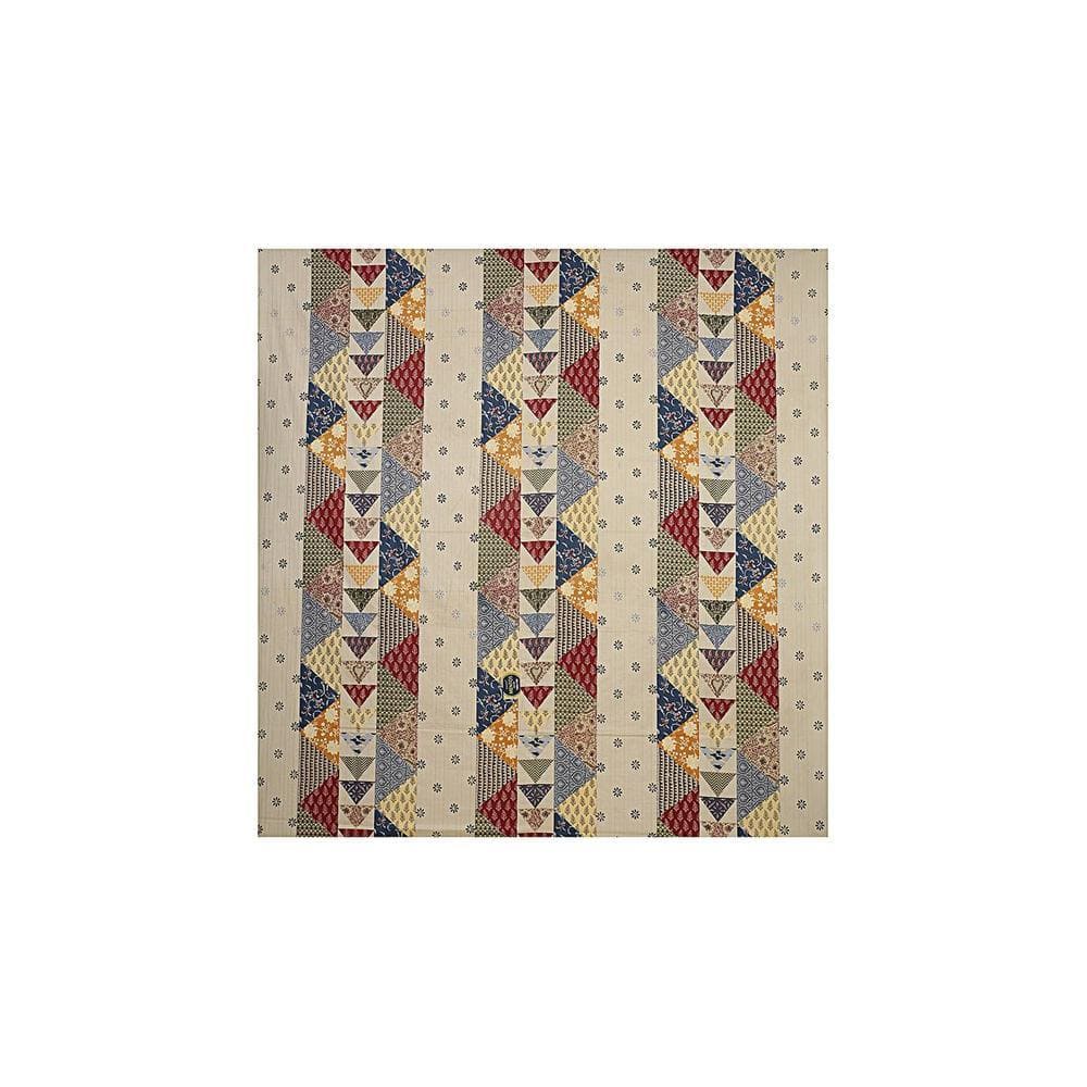 Zakaria Multicolor Abstract 150 TC Cotton Double Size Bedsheet with 2 Pillow Covers