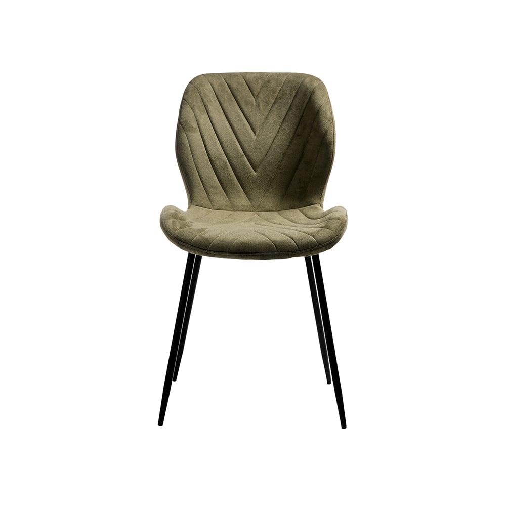 Elm Fabric Dining Chair in Green Colour - Living Shape