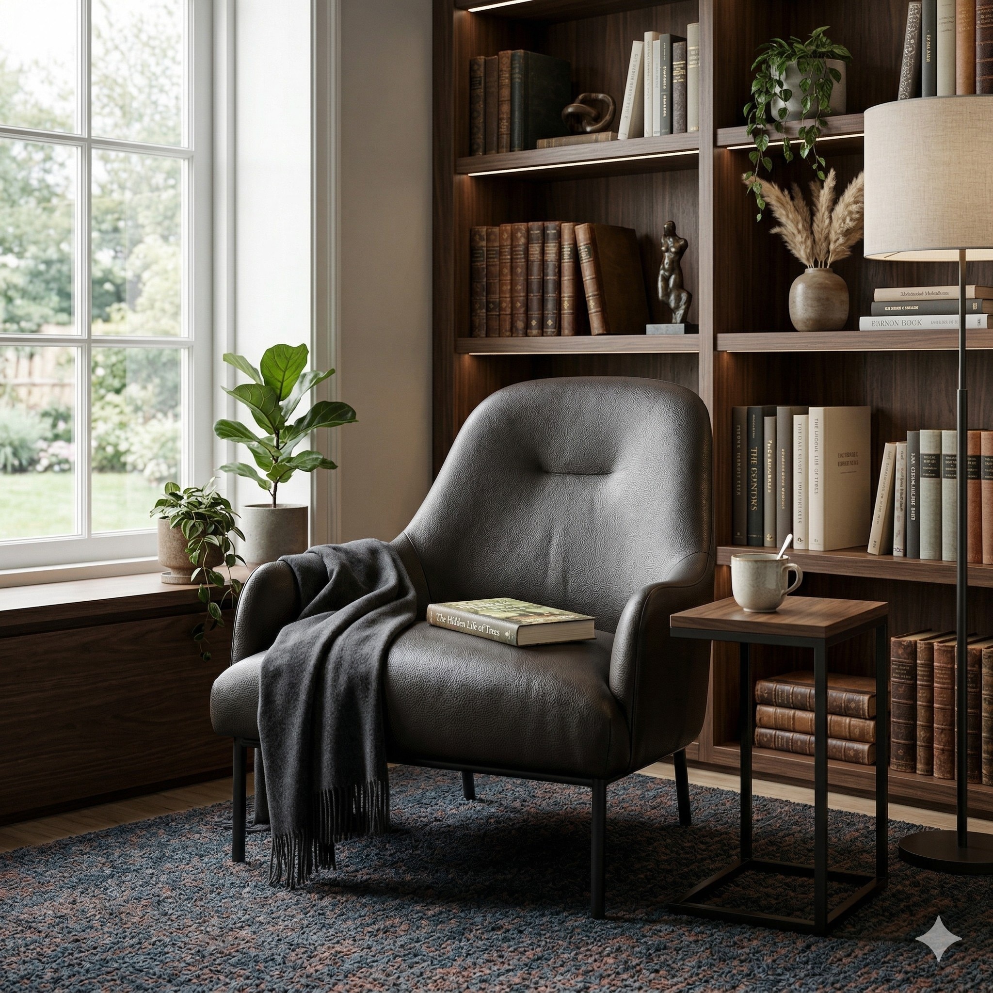 Scandinavian Brixton Lounge Chair Brown Matte Finish - Nestnordic
