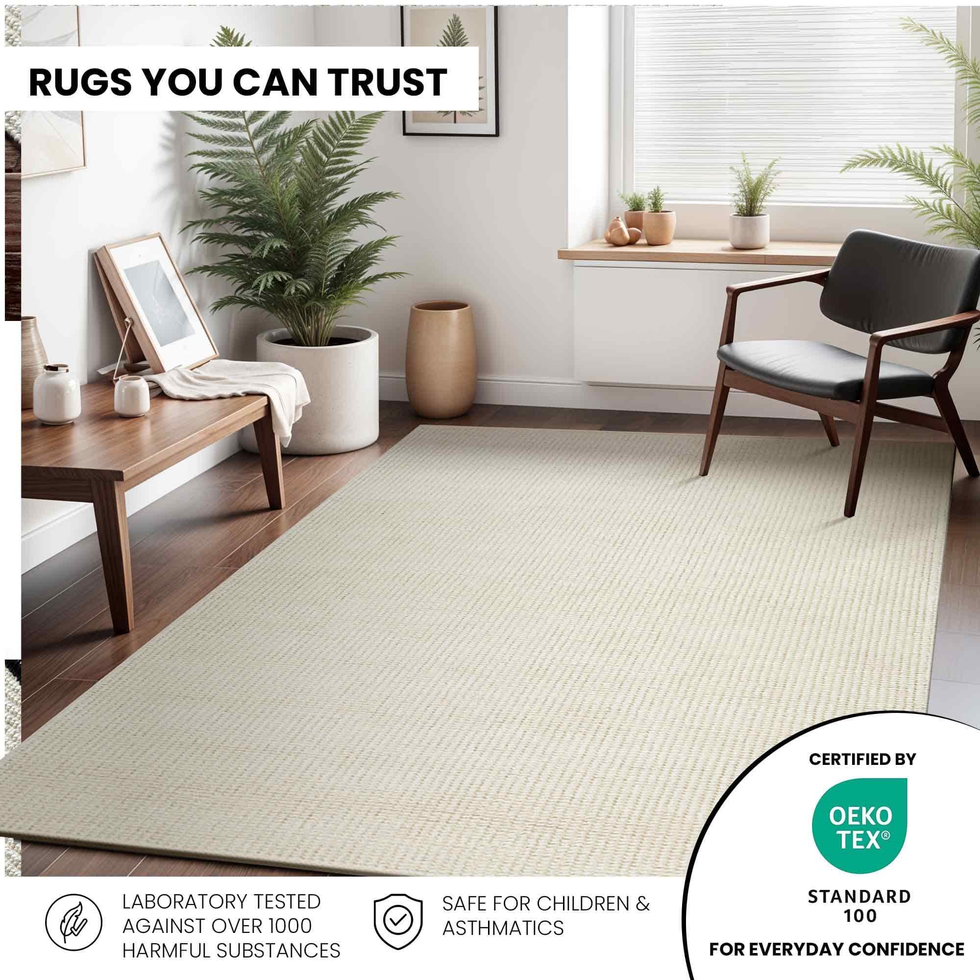 Rebecca Beige Pet Yarn Rug