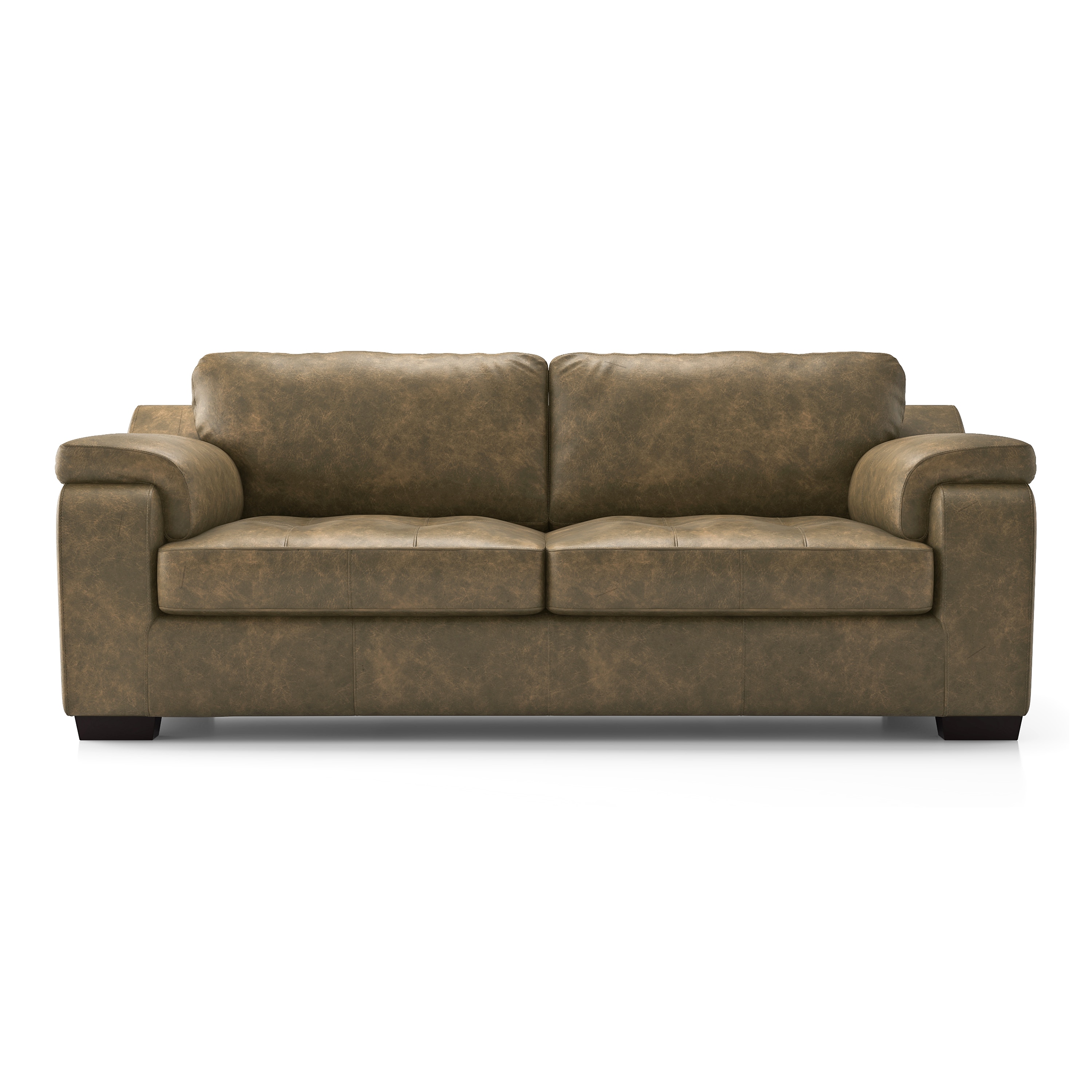 Trissino 3 Seater Luxury Italian Leather Sofa In Antique Moss
