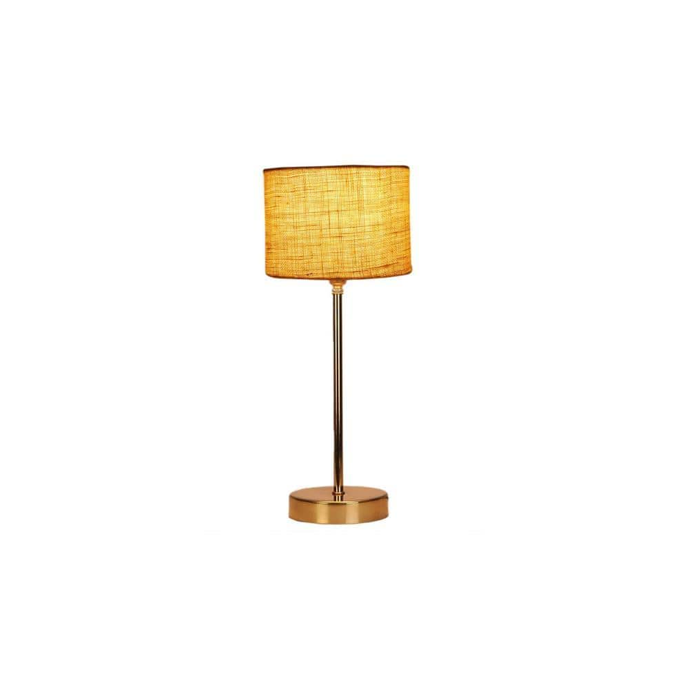 Yellow Jute with Metal Gold Table Lamp
