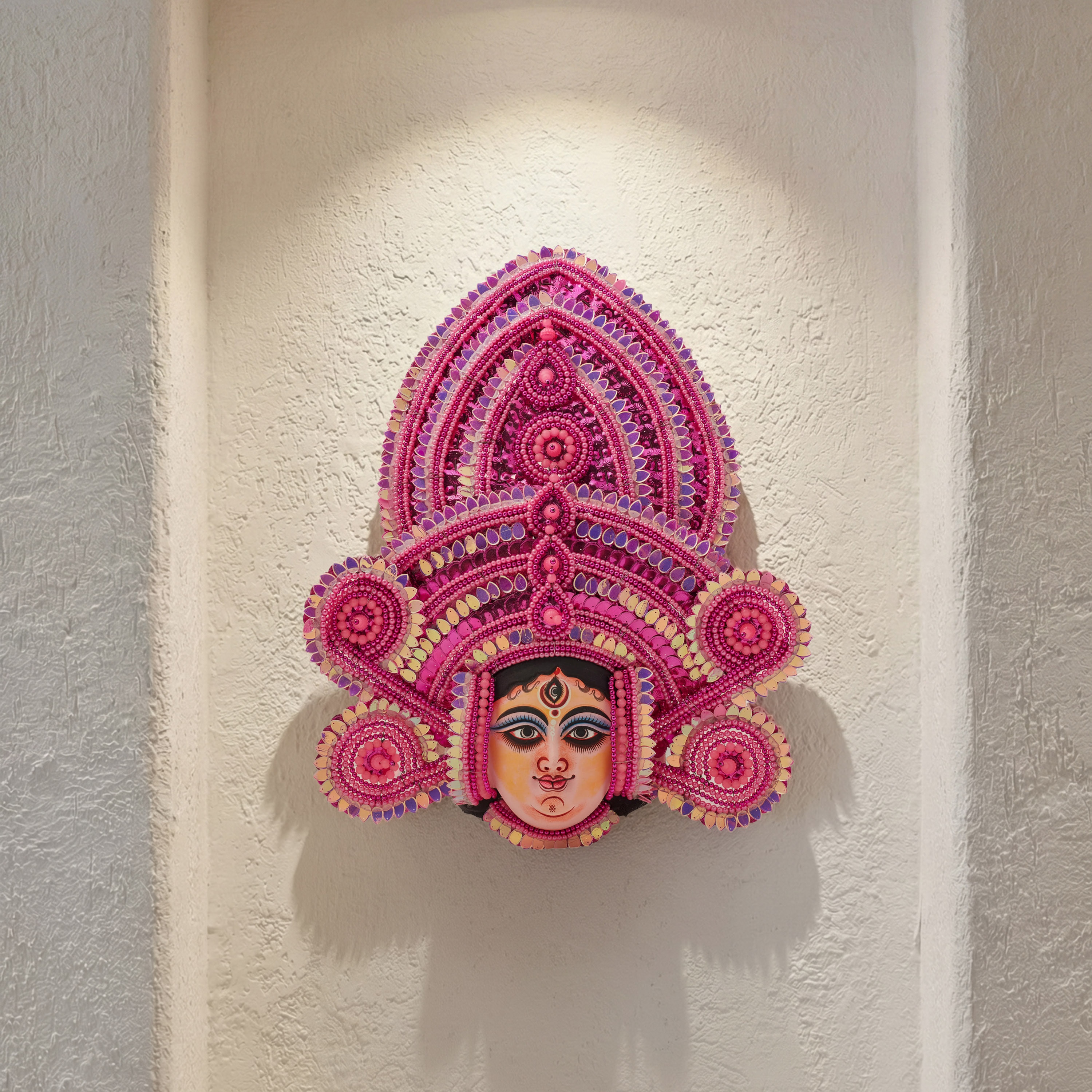 Chhau Clay and Paper Goddess Wall Mask