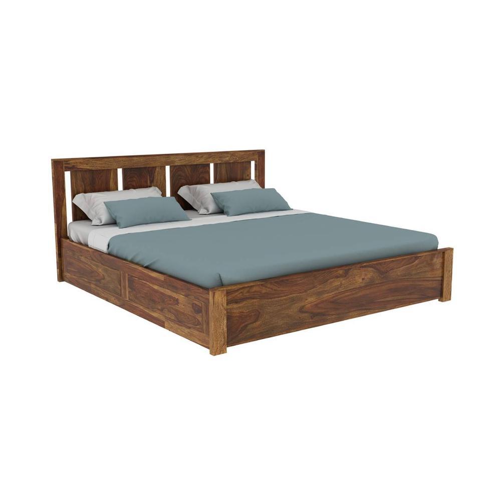 Sable Platform King Storage Bed In Brown Finish