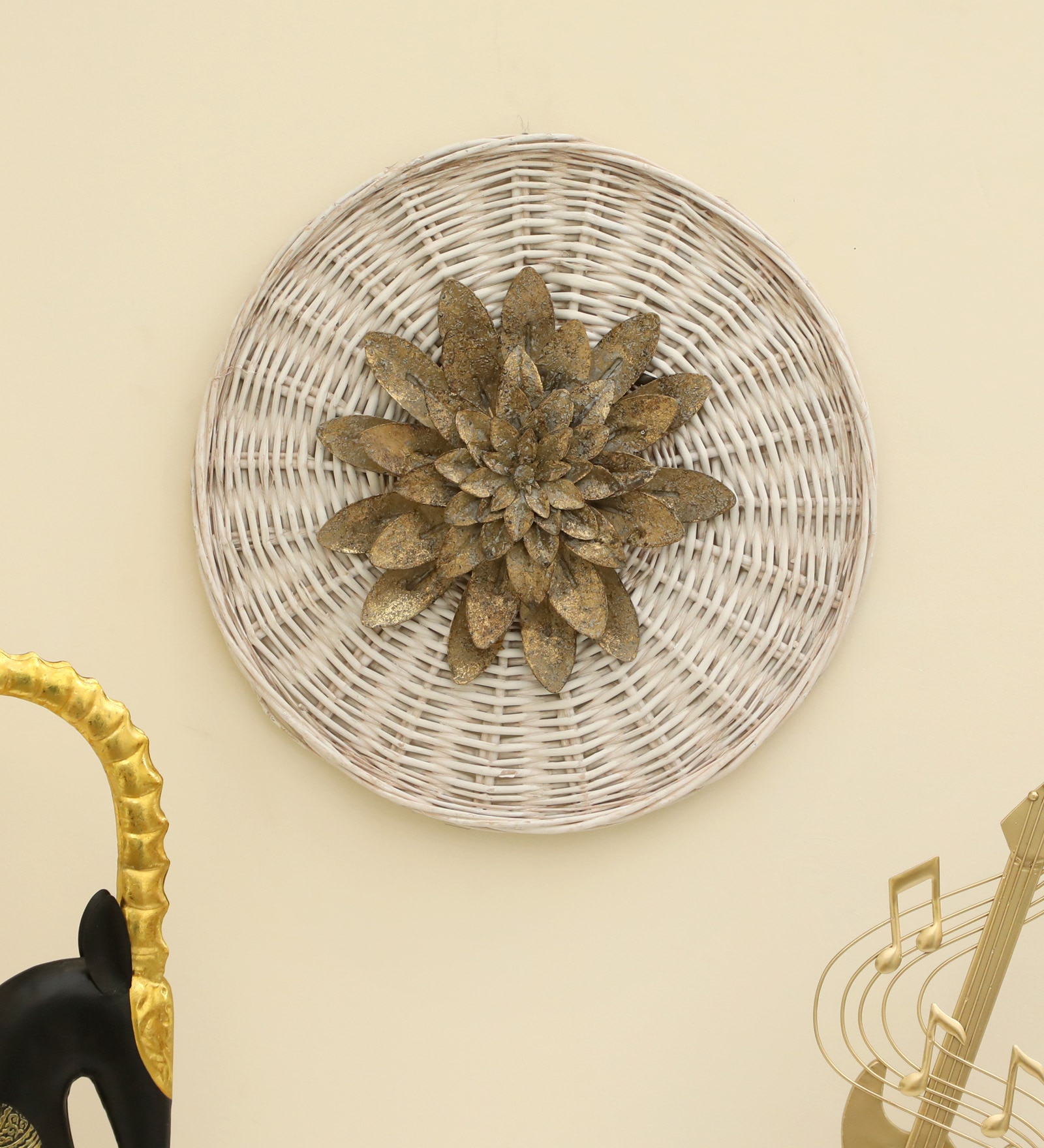 W-Cuina Abstract Cane Wall Decor in Multicolor Set of 1-image-9