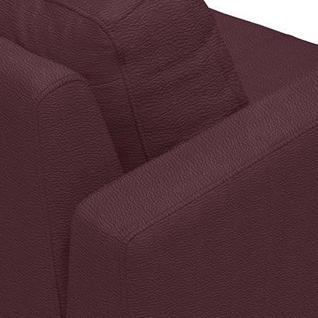 Franco 1 Seater Leather Sofa in Wine Colour
