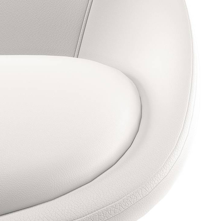 Caribu 6 To 8 Extendable Dining Table With Set Of 8 Doris Swivel Accent Chairs (Colour- White Leatherette, Finish- White High Gloss)