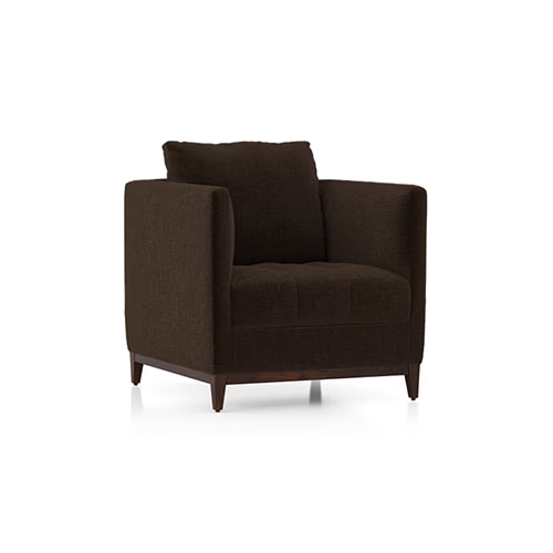 Florence Premium 1 Seater Fabric Sofa in Dark Earth Colour