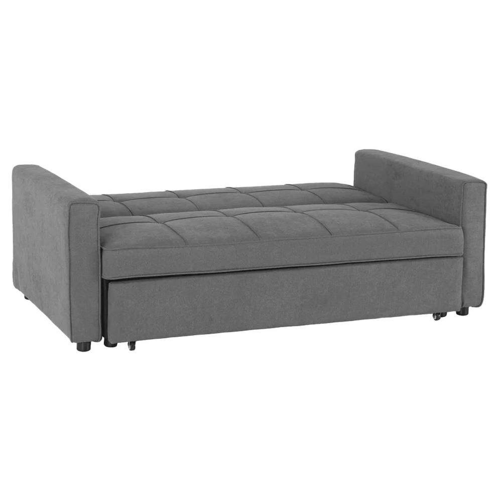 Medas 3 Pull Out Sofa Cum Bed In Dark Grey Colour
