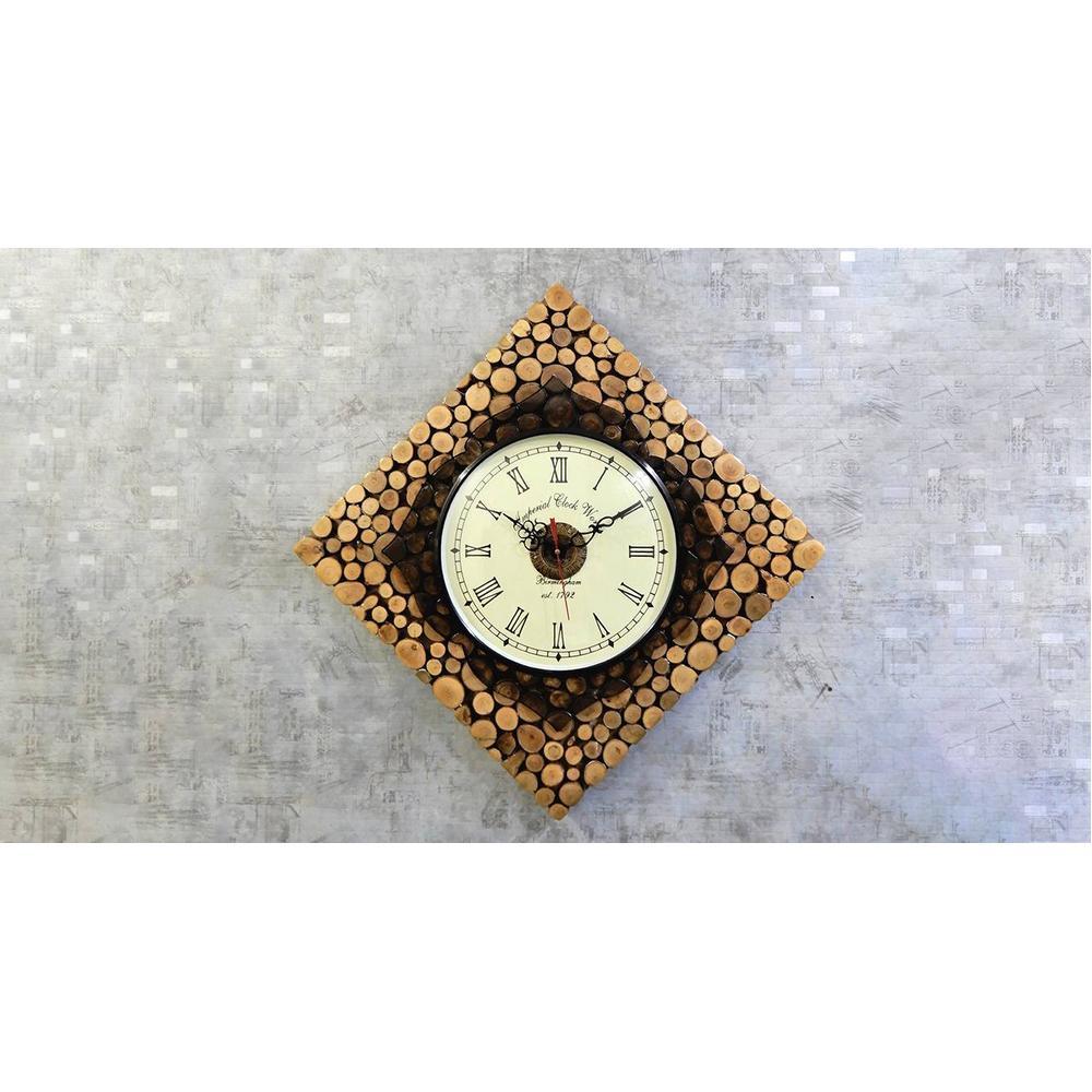 Jim Brown Solid Wood Abstract Wall Clock