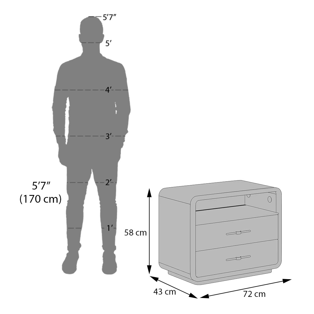 Valeria Upholstered Hydraulic Storage King Bed with 1 Bedside Table