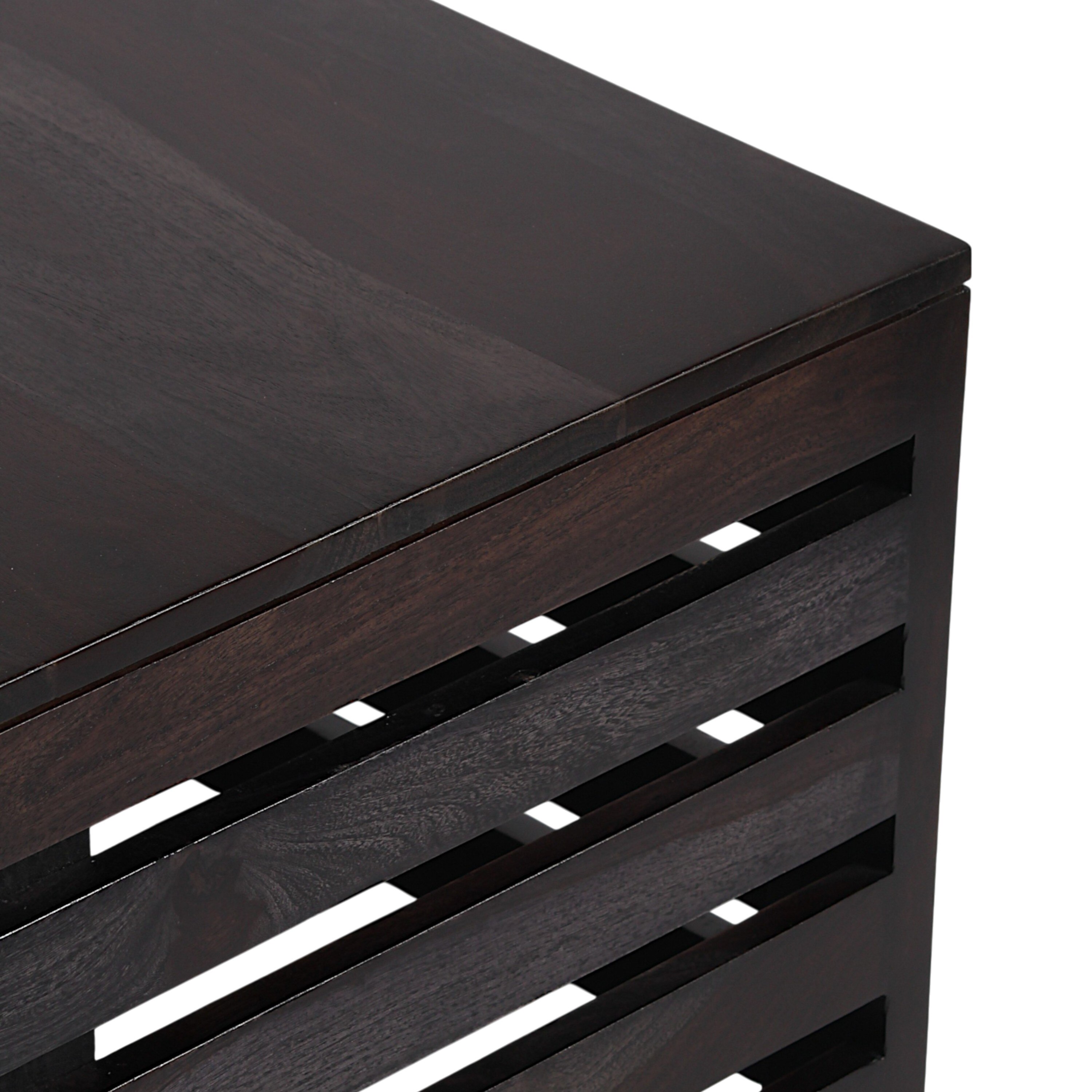 Kingsville Sheesham Wood Coffee Table In Mahogany Finish