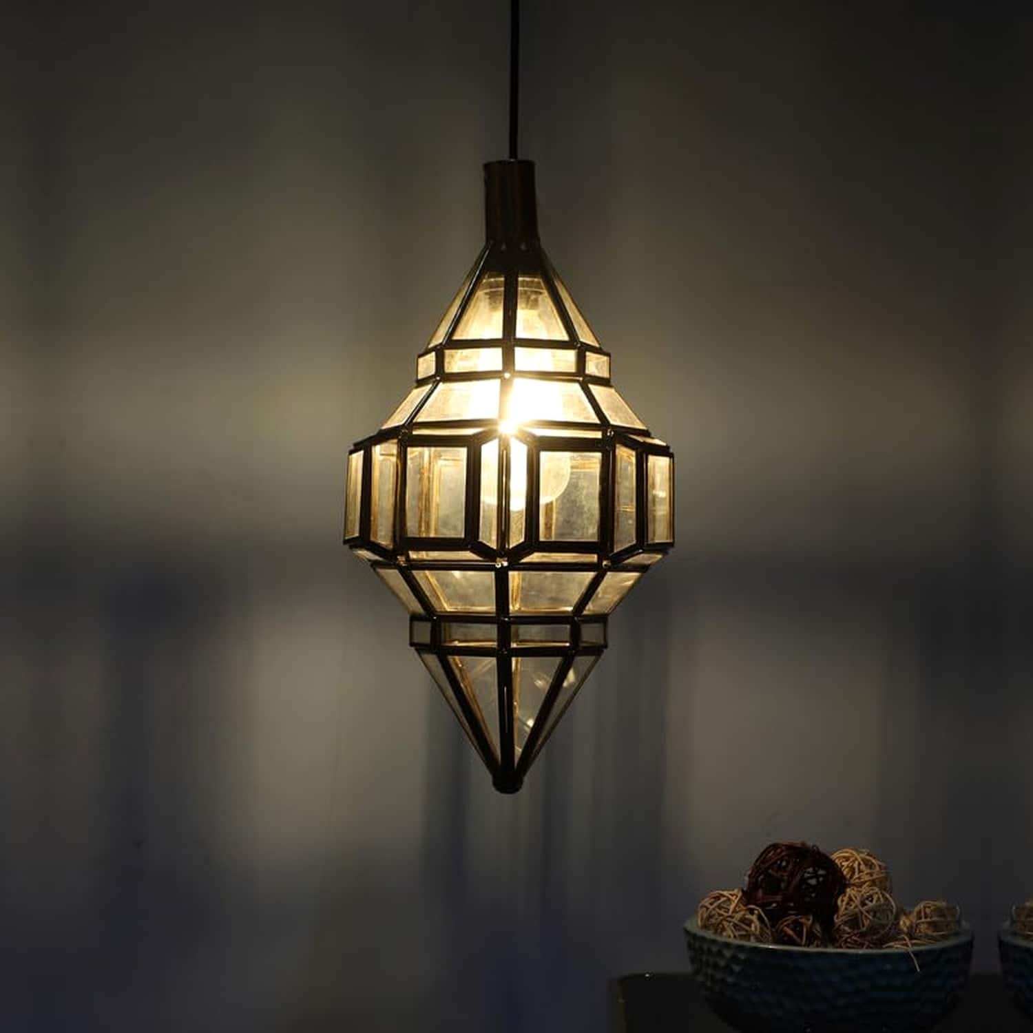 Eliante Emira Gold Iron Hanging Light With E27 Holder In Gold Colour