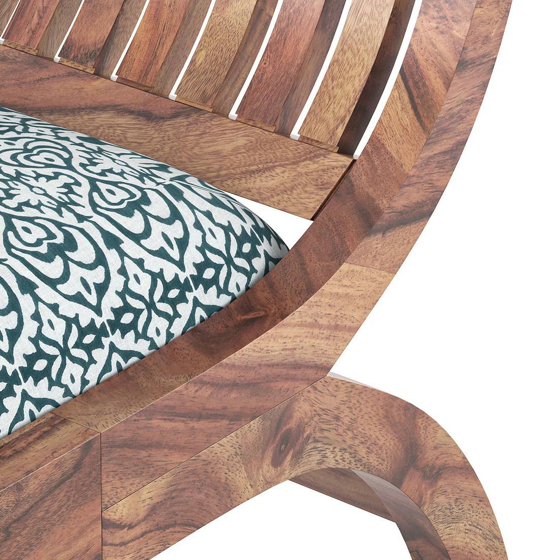Magnolia Solid Wood Dining Bench In Teak Finish