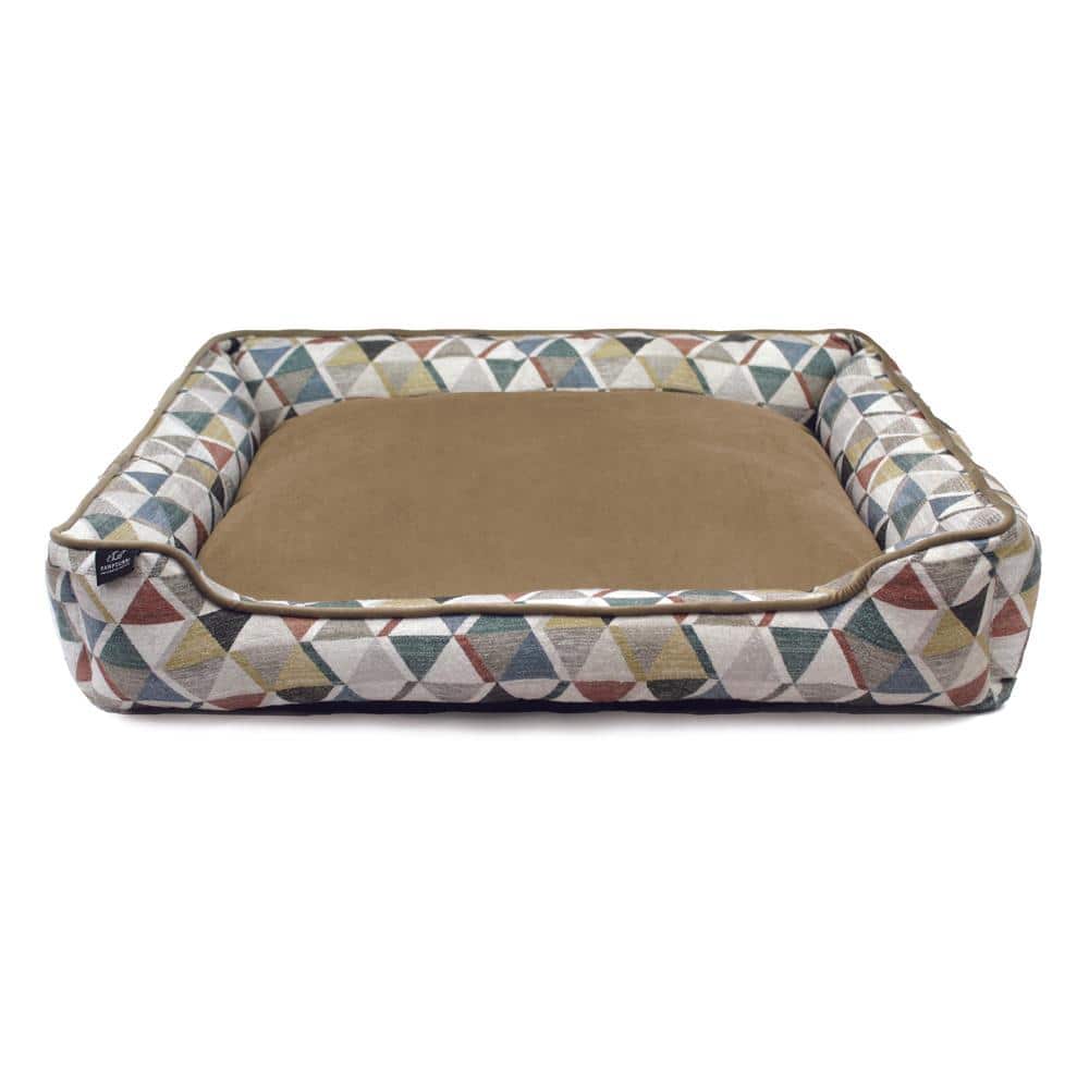 Printed Cuddler Polyester Pets Bed in Multicolor Colour