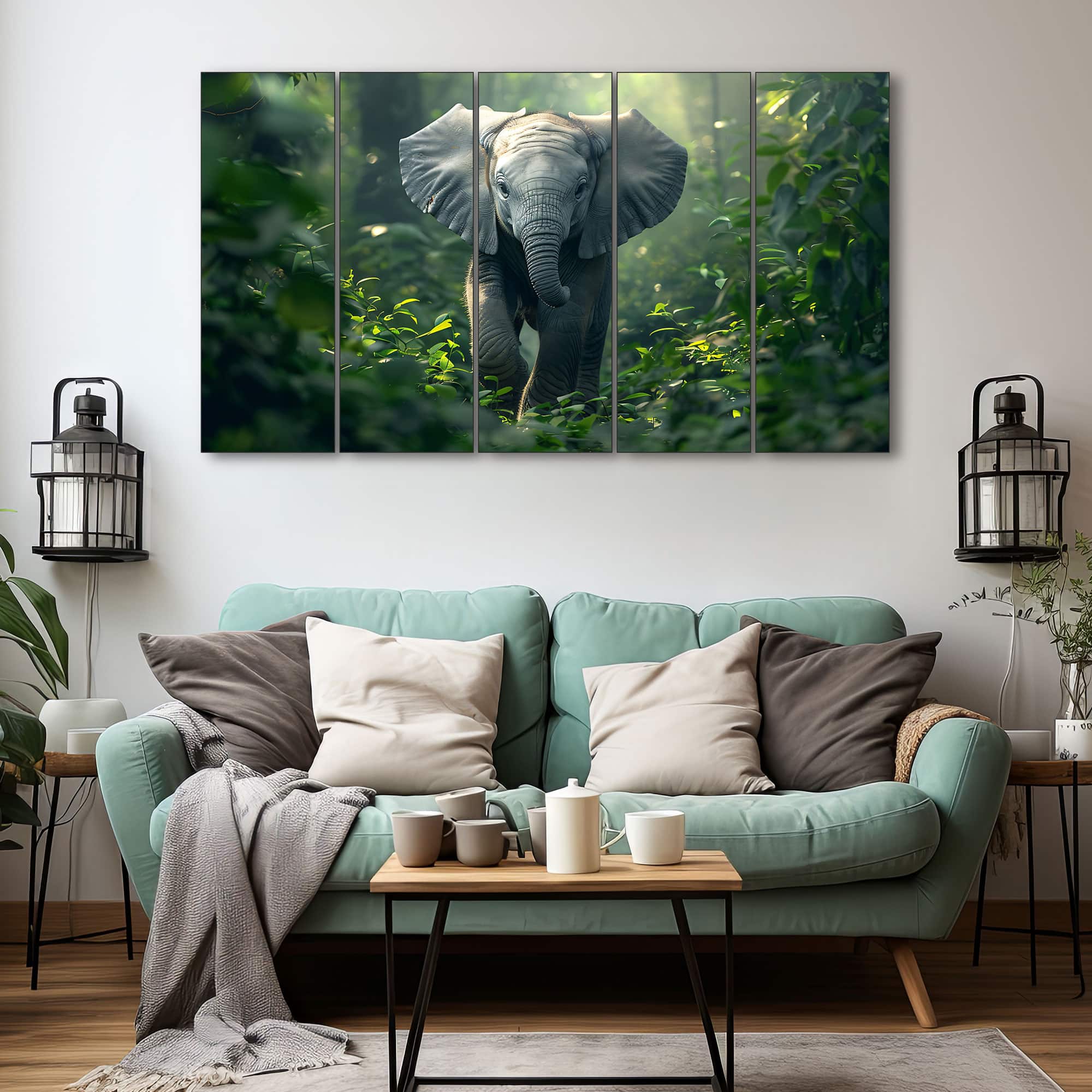 The Castle Decor Animal Wall Painting Wooden Framed 27x48 Inch (Style 1) - The Castle Decor