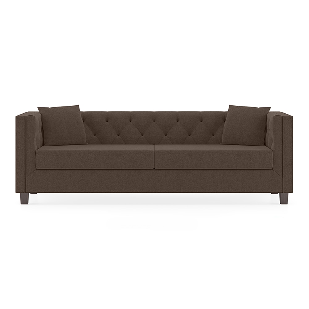 Windsor Essential 3 Seater Fabric Sofa in Daschund Brown Colour