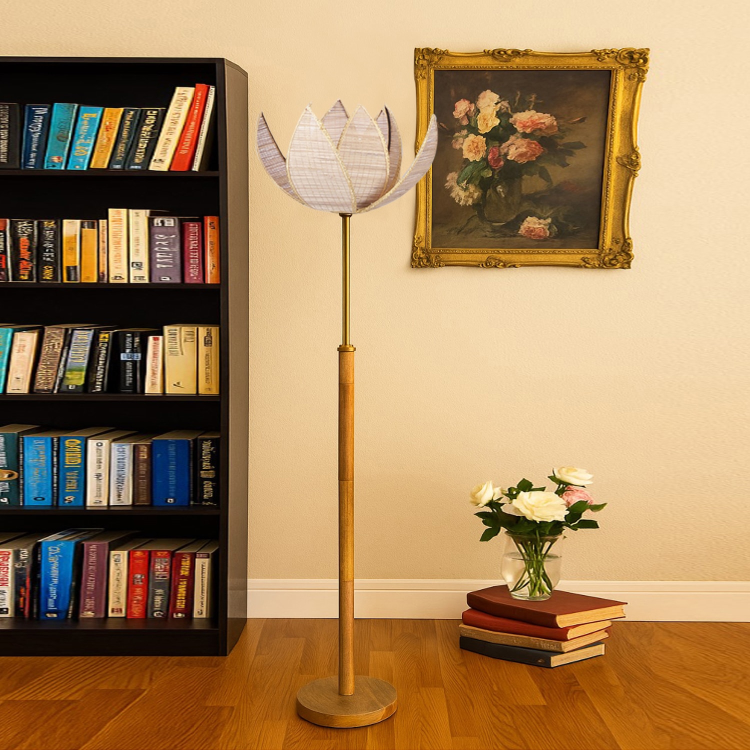 Devansh Wood & Metal Floor Lamp - Devansh