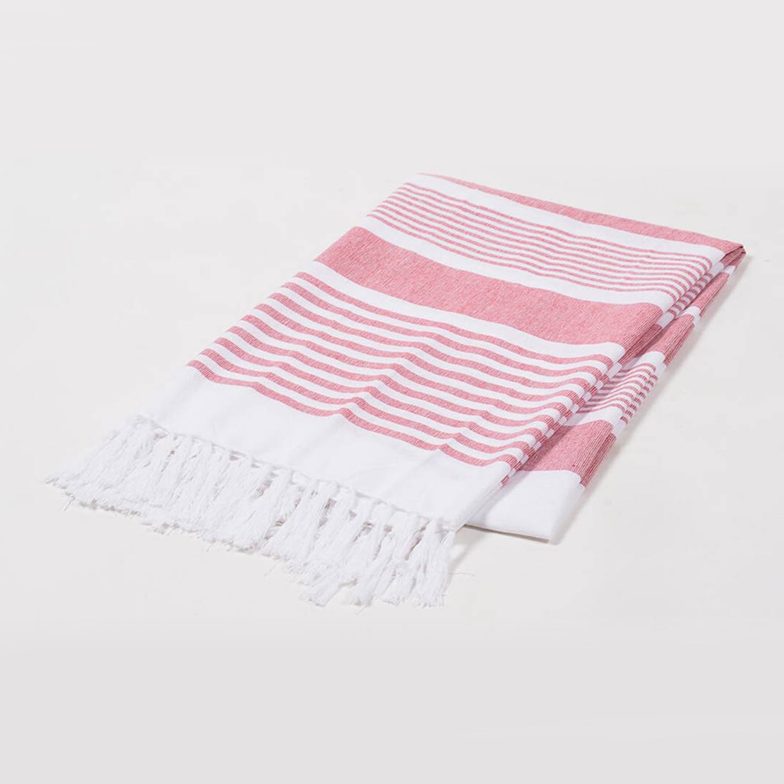 Yarn-dyed Red Hammam Towel