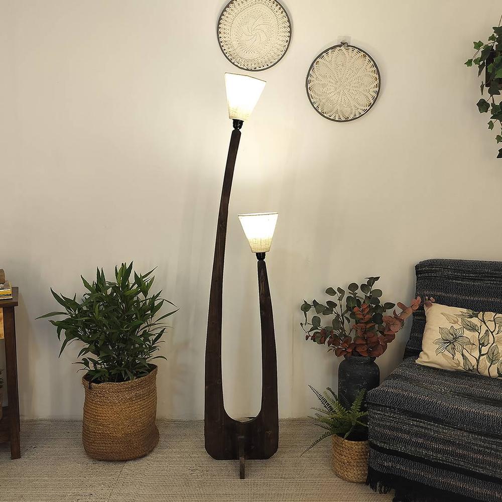 Jasper Beige Jute Floor Lamp with Beige Jute Base