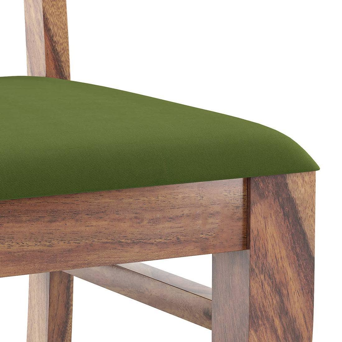 Arabia-Fabio 4 Seater Dining Table With Set Of 4 Chairs Colour-Matty Olive Finish-Teak