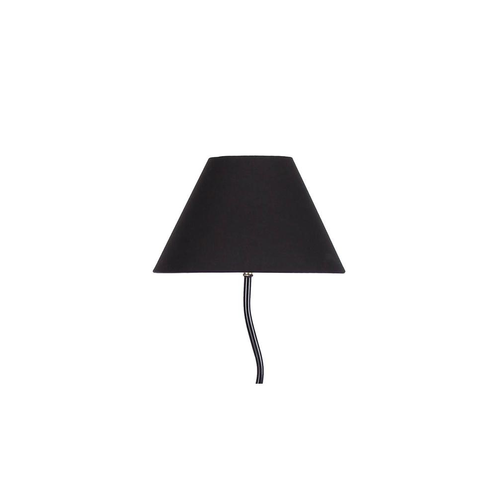 Harley Zig Zag Iron Floor lamp with Cotton Conical Black shade (Z31)