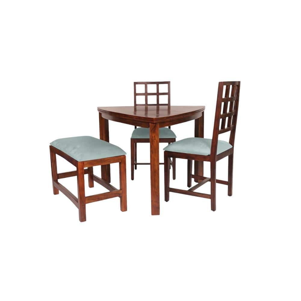 fuzz solid wood  4 seater Dining table in  Provincial Teak