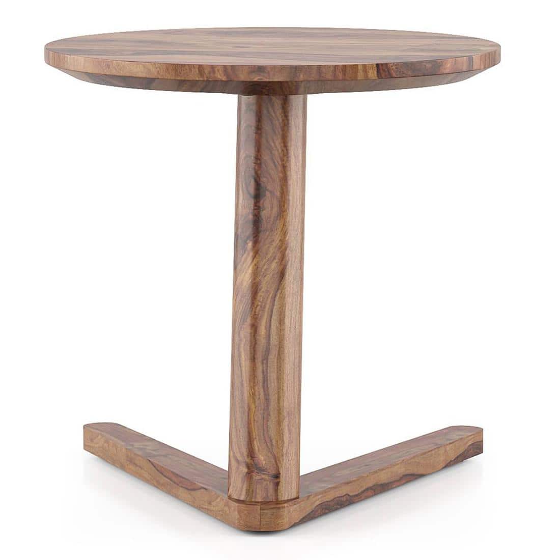 Fabre Solid Wood Side Table in Teak Finish
