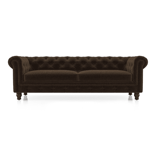 Winchester Premium 3 Seater Fabric Sofa in Dark Earth Colour