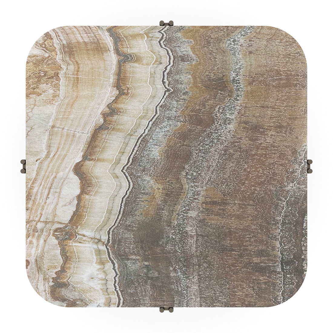Paloma Square Marble Coffee Table in Jupiter Spanish Ceramic Finish