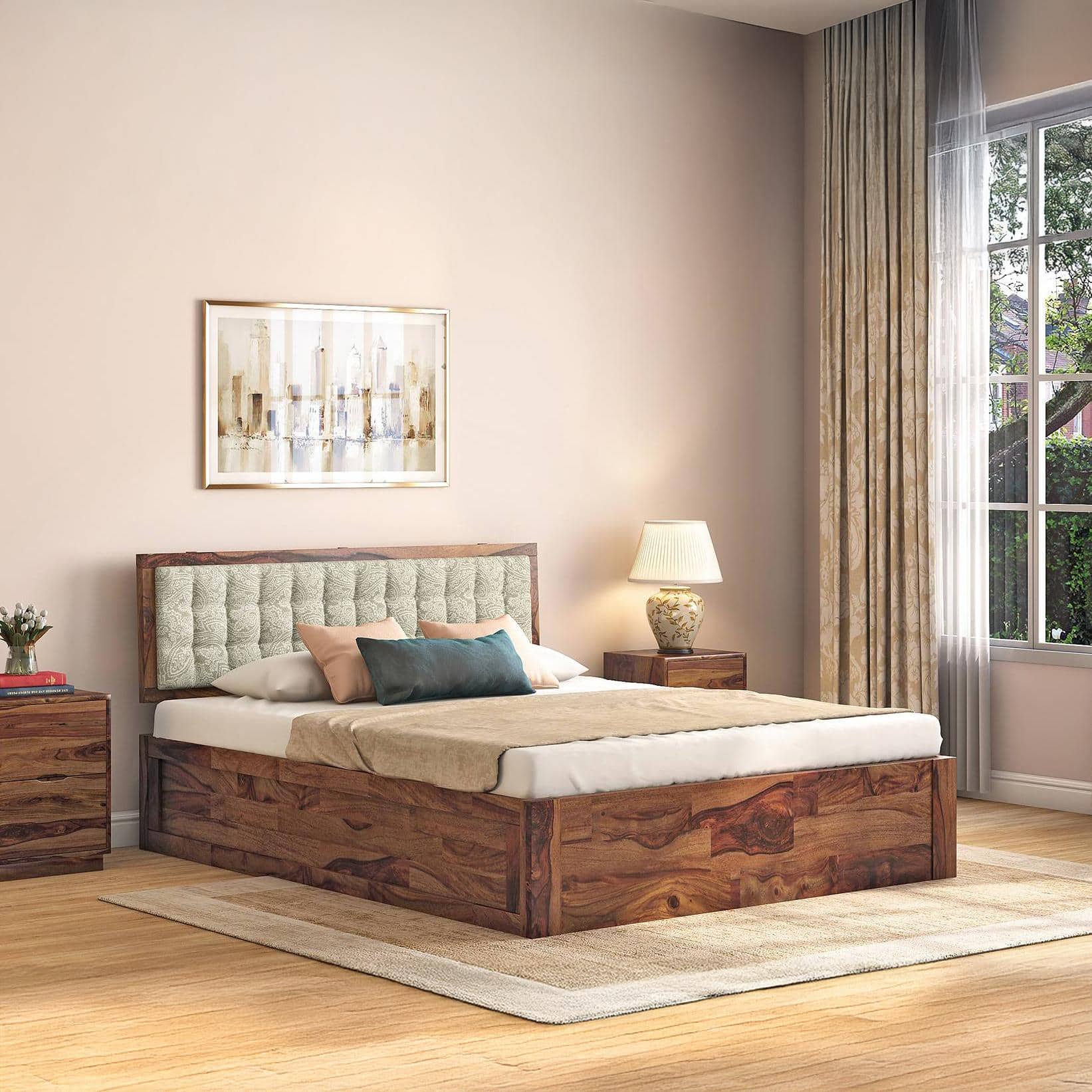 Florence Storage Bed (Solid Wood)