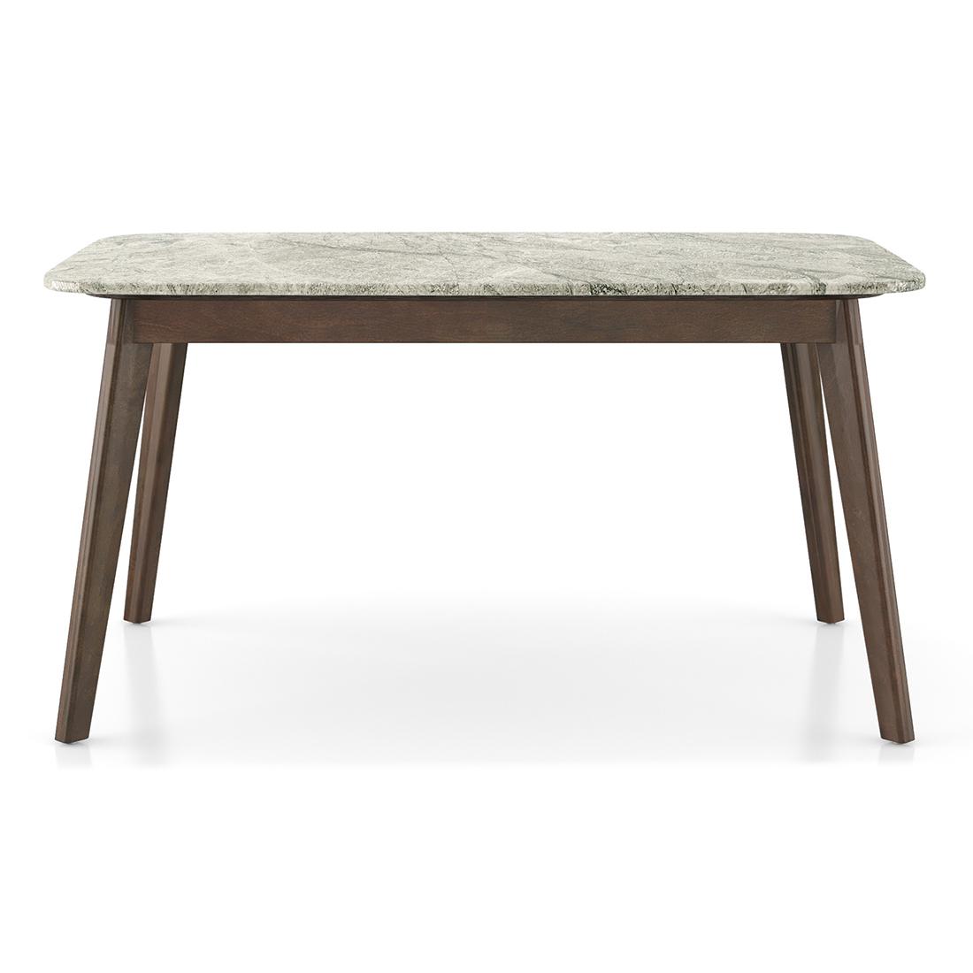 Lunar Grey Mirage Stone 6 Seater Dining Table With Rickman Lounge Chairs