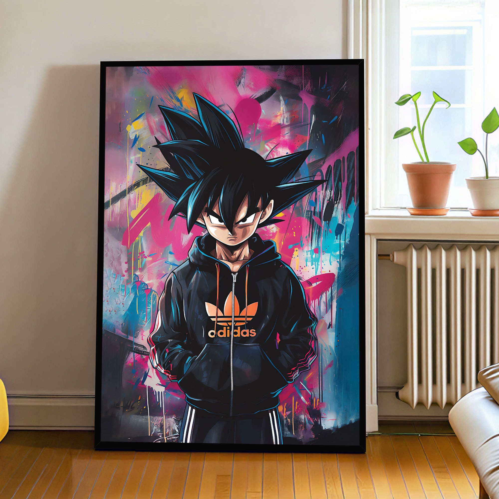 The Castle Decor Anime Street Warrior Wall Art Framed Painting 20x30 Inch - The Castle Decor