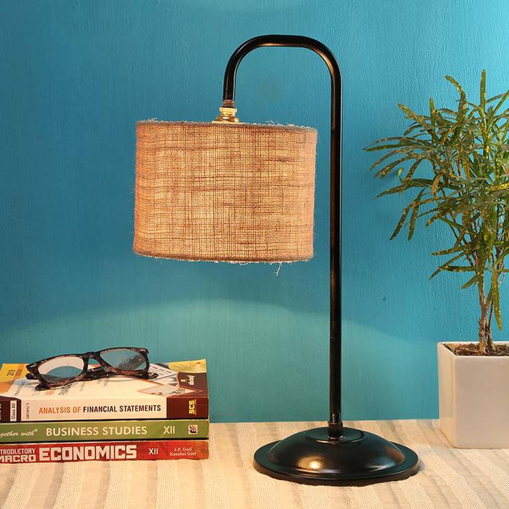 Clint Beige Cotton Shade Table lamp