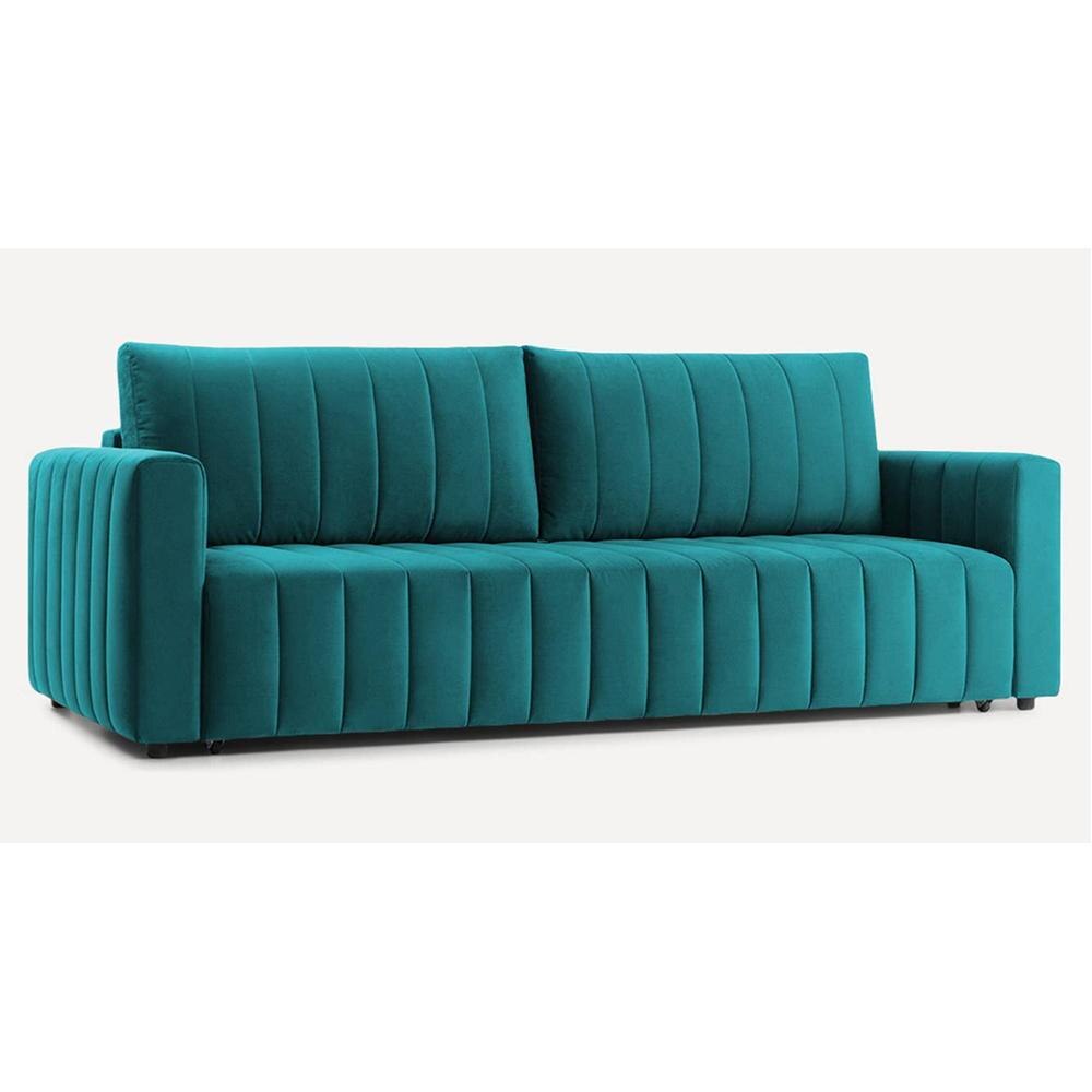 Beliss 3 Pull Out Sofa Cum Bed with storage In T Blue Colour