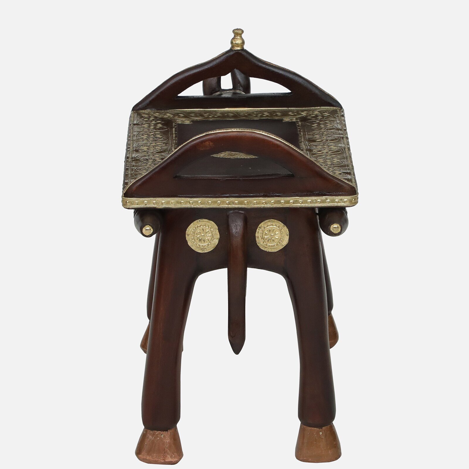 Rohe Mango Wood Side Table In Walnut Finish