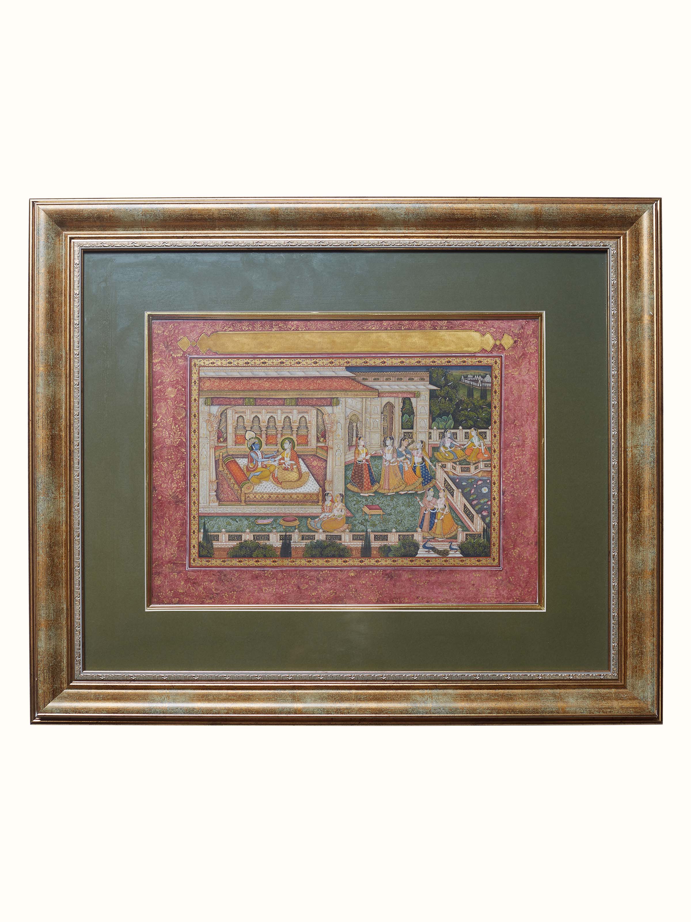 Radha Krishna Gopies Miniature Painting
