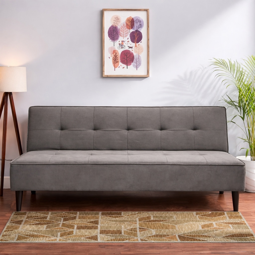 Palermo 3 Seater Sofa Cum Bed In Grey Colour