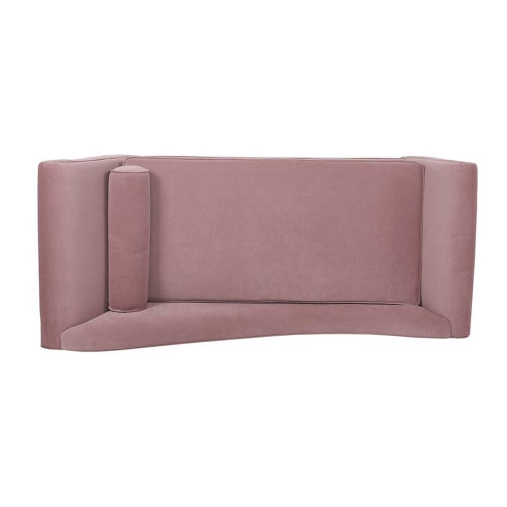 Kabera Velvet Chaise Launger in Pink Colour