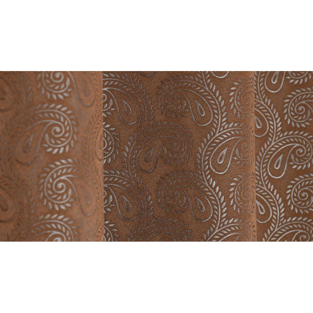 Floral Emboss Pack of 2 Blackout Window Curtains