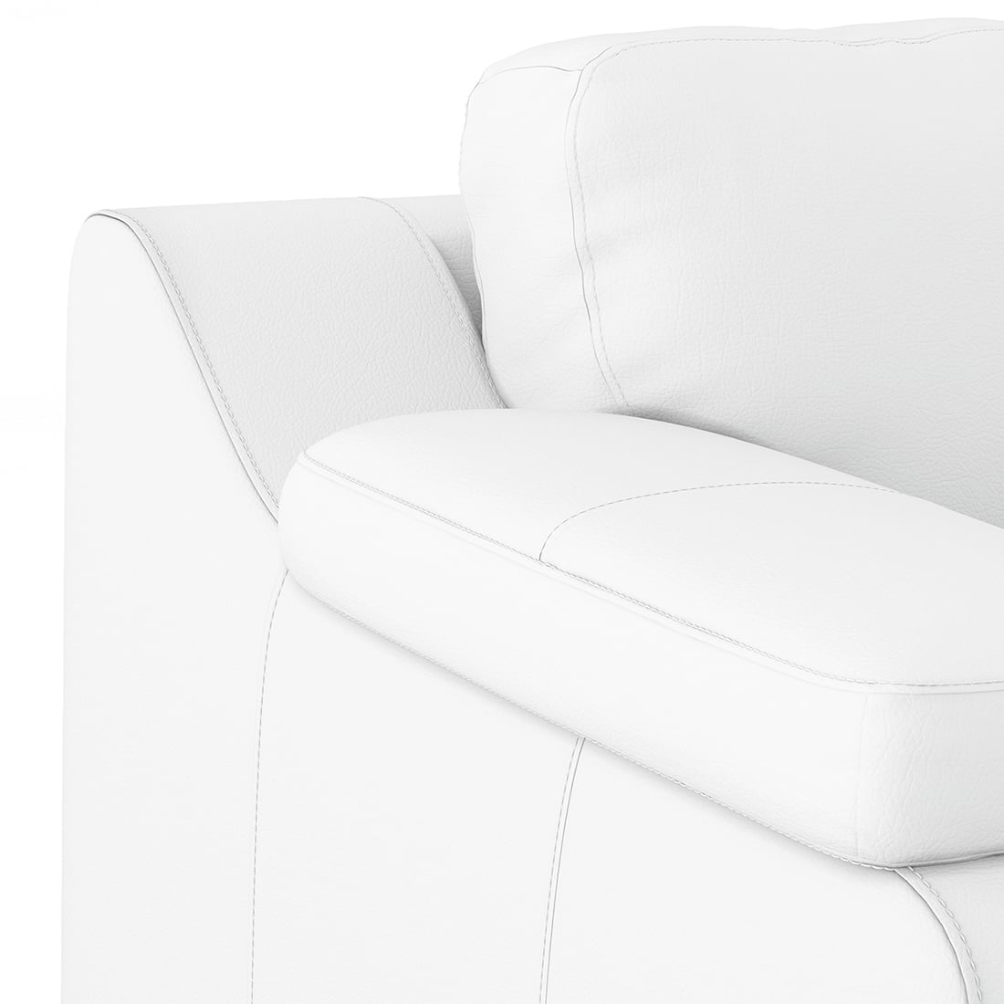 Trissino 3 Seater Premium Italian Leather Sofa In Polaris