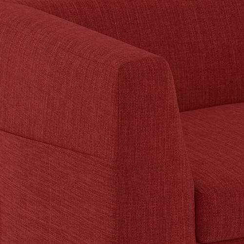 Rubik Premium 2 Seater Fabric Sofa in Salsa Red Colour