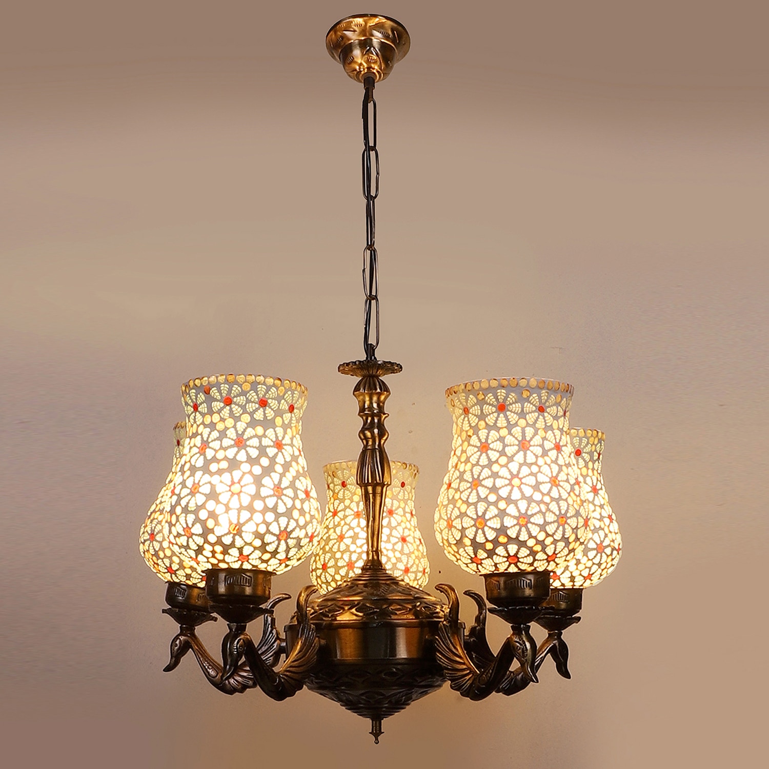 Devansh Black Wall Mounted Lamp With Beige Jute Shade